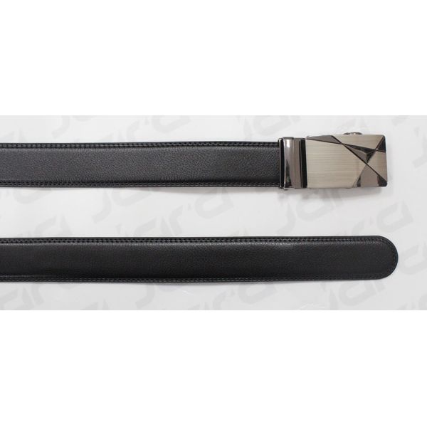 Dark Brown / Black Automatic Buckle Belt Split Leather Material Available