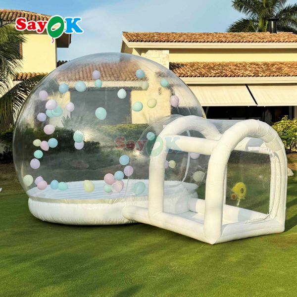 Sayok Transparent Bubble House Trampoline Inflatable Bubble House Dome for Kids