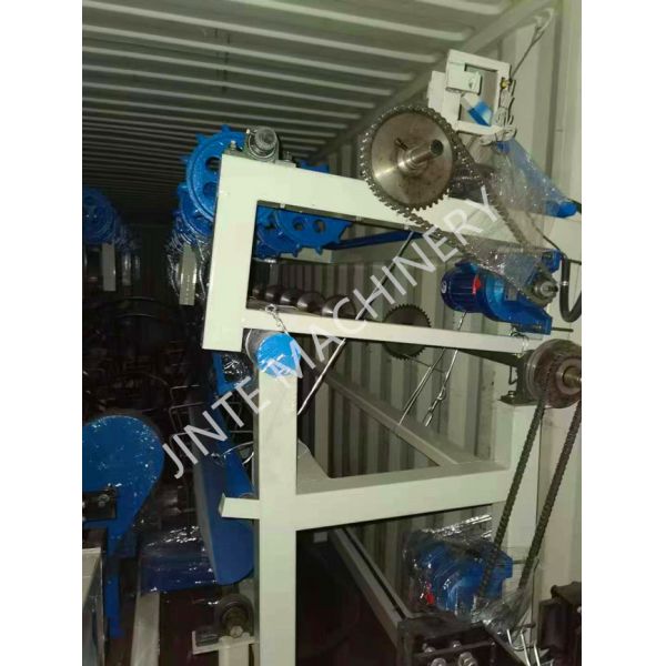 2.8mm 50x50mm Knitting Semi Automatic Chain Link Fencing Machine