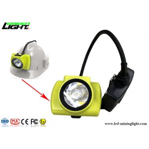 Semi Corded LED Mining Cap Lamp 18000lux 3.7V Lightweight With Warning Light