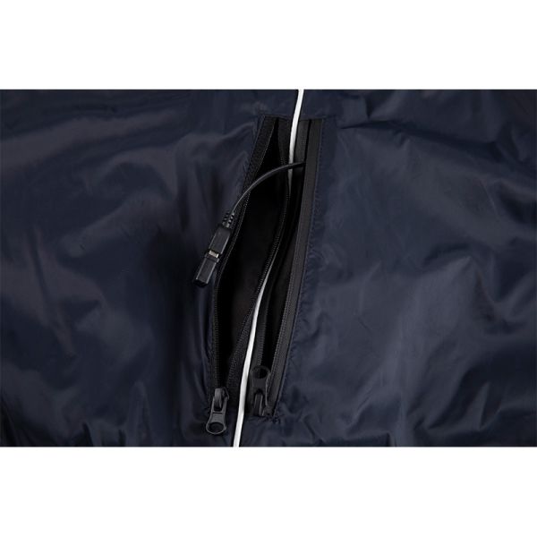 Men's Lightweight Down Puffer Jacket with USB-powered Heating Water-resistant Windproof Hood