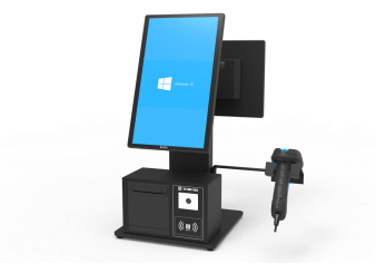 15.6" Slim POS Terminal Intel N95 i3 i5 Win10 Linux Dual Display Barcode Scanner System
