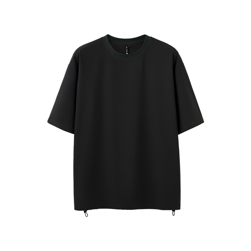 Customized Outdoor Breathable Perforated Fabric T-shirt Solid Sporty Short Sleeve New Spring Summer Quick-drying Cool Feeling