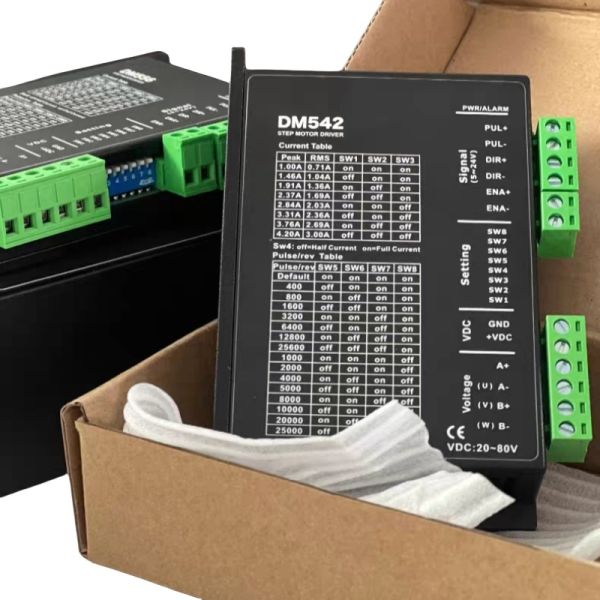 ZEROONE-Control DM542 4.2A DC20V-80V 2 Phase Hybrid Stepper Motor Driver For Nema23 57 And Nema24 60 Motors