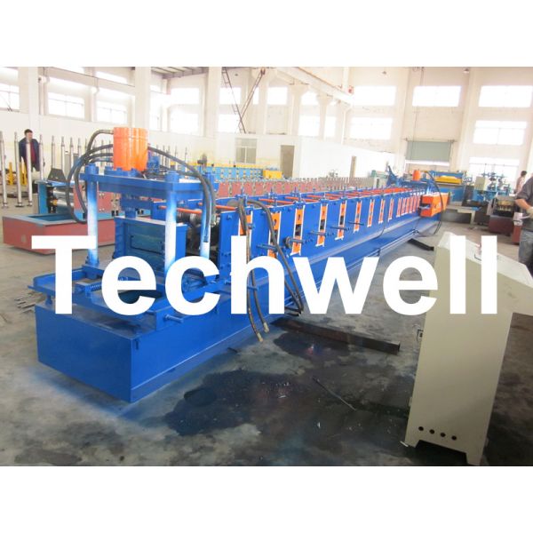 Single Side Adjustable C Profile Roll Forming Machine , rollform equipment Hydraulic Pre Cutting