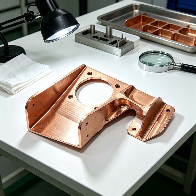 Custom CNC Machined C17200 Beryllium Copper Mounting Bracket - High-Hardness Wear-Resistant Support Holder