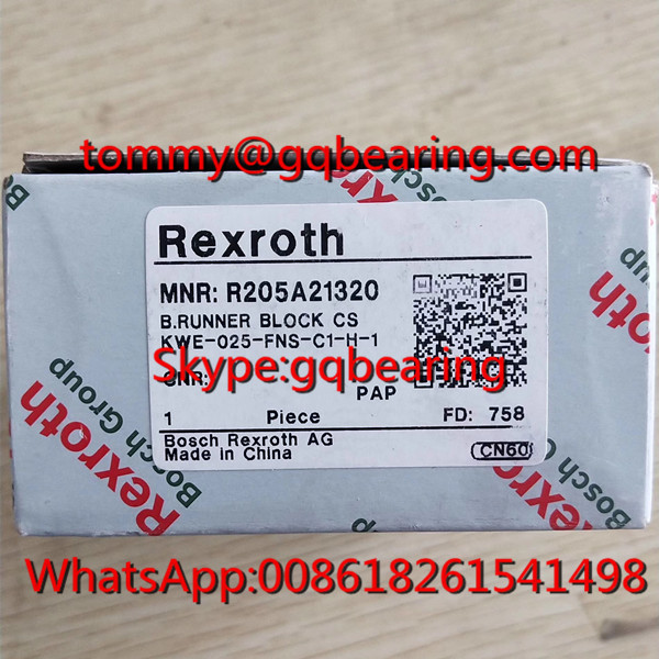 Carbon Steel Material Rexroth R205A21320 Runner Block R205A21320 FNS KWE-025-FNS-C1-H-1 Linear Block
