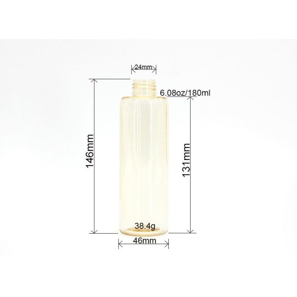 PET 24mm Clear Yellow 180ml Bulk Plastic Bottles