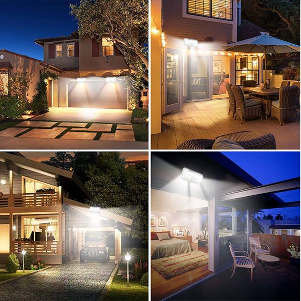 44COB 50LED Wireless Solar Motion Sensor Light / 1000lm Sensor Solar Led Wall Light