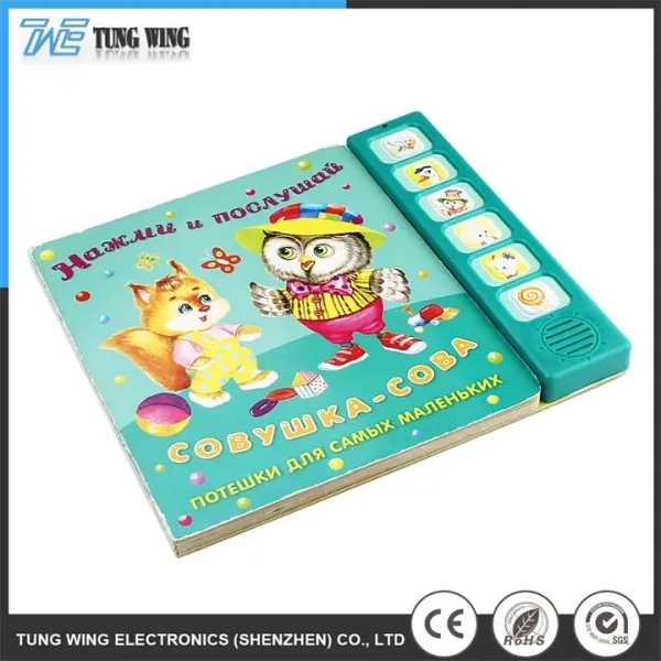 Music children push button sound book front view