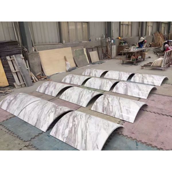 High Building Marble Columns Decorative Round White Stone Column For Hotel