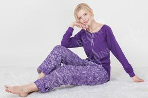 Buy cheap Fashionable Violet Womens Pyjama Sets Long Sleeve Top Australian Design product