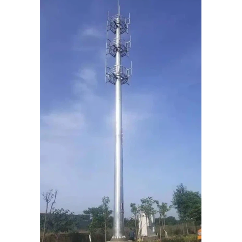 Customized Telecommunication Towers Wind Resistant / Earthquake Resistant Monopole Communication Tower