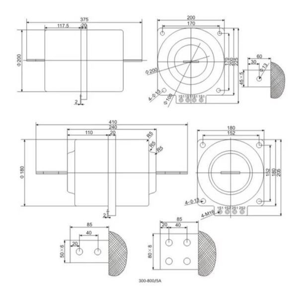 High Sensitivity CT PT Transformer Wall Mounted CT Current Transformers 10KV