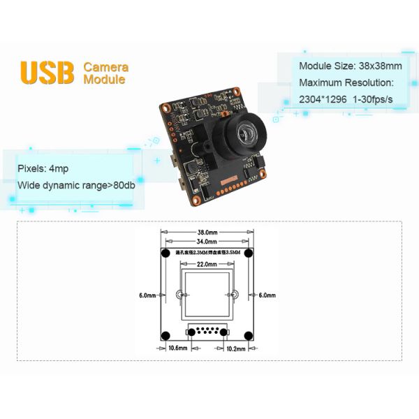 1080P Low Light Network Mini USB Camera Module 4MP IP Camera Board
