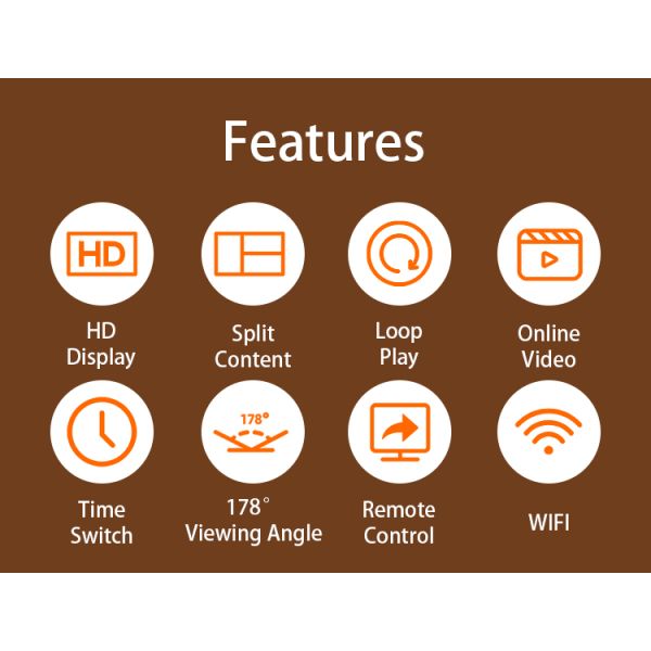 23.8 Inch Android WiFi Indoor OEM Digital Signage Player Tabletop L-Style Electronic Menu Board CMS Remote Control Chain Stores