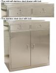 300*1750mm Hospital Stainless Steel Medical Cabinet Wardrobe Cabinet With Lock