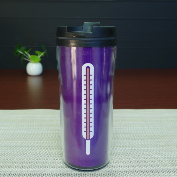 Personalized Temperature Color Change Double Wall Plastic Drinking Cups For Kids