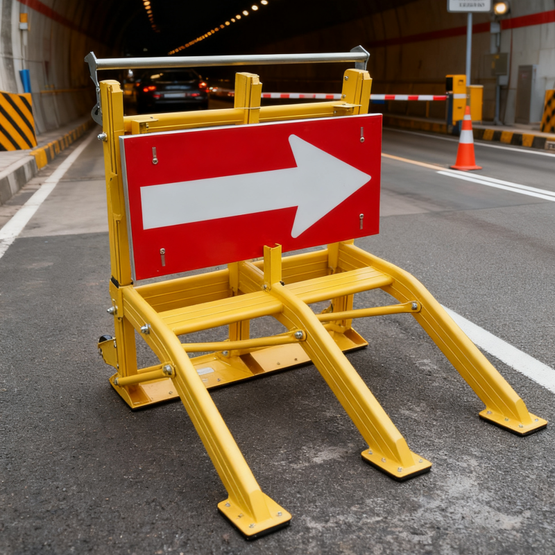 Mobile Vehicle Barrier in use at construction site