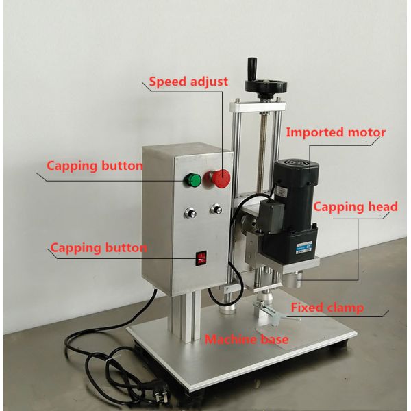 Cheap Price Semi-Auto Desktop Water Bottle Glass Bottle Capper Screw Cap Capping Machine DDX-450