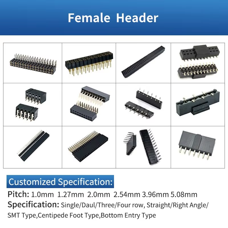 3.96 mm Three-Row Machined Pin Header for CNC Machine Tools & Industrial Controllers