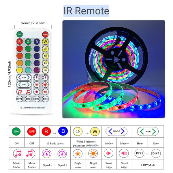 SP613E Bluetooth LED Strip Controller DC 144W 6A For Music Timing Dimming