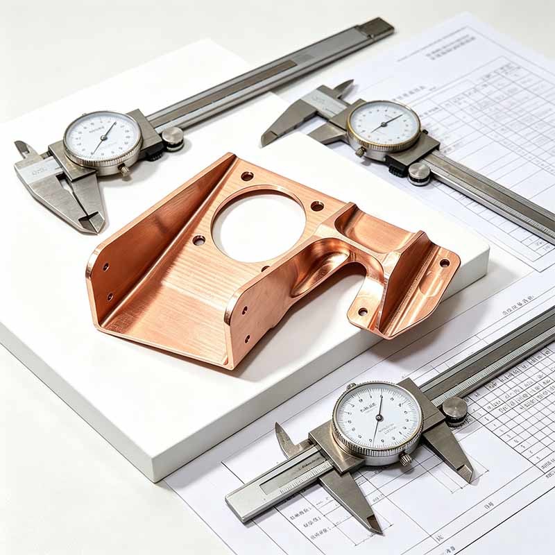 Custom CNC Machined C17200 Beryllium Copper Mounting Bracket - High-Hardness Wear-Resistant Support Holder