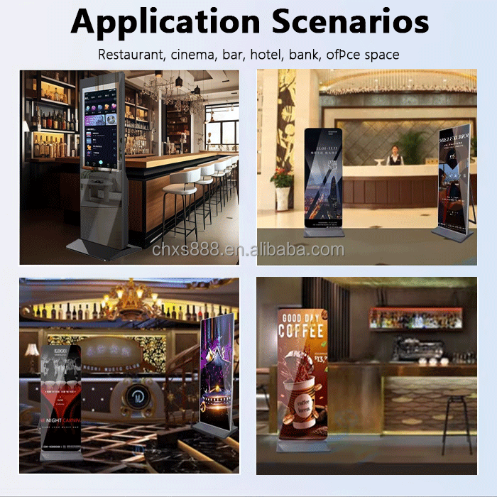 CH Indoor Floor Stand Touch Screen Smart Mirror Interactive Digital Signage and Displays Advertising Screen