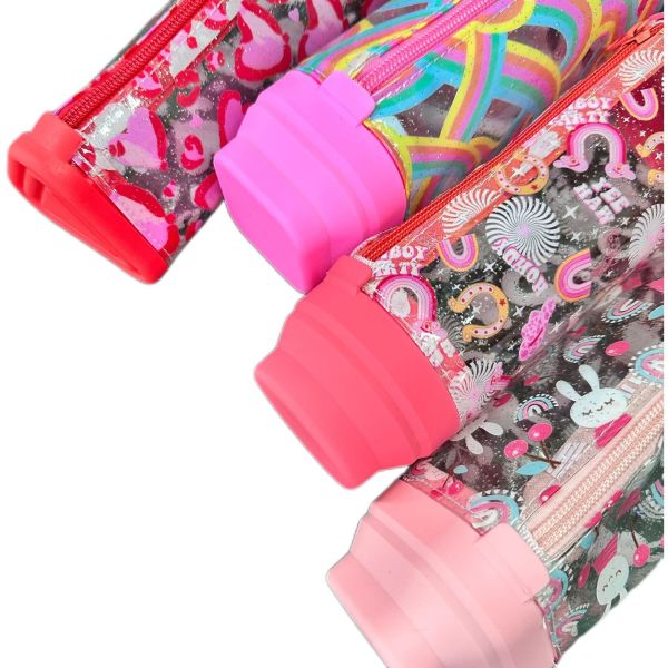 BPA FREE Silicone Pencil Case Large Capacity Office School Stationery Organizer Makeup Bag Pencil Pouch For Boys Girls