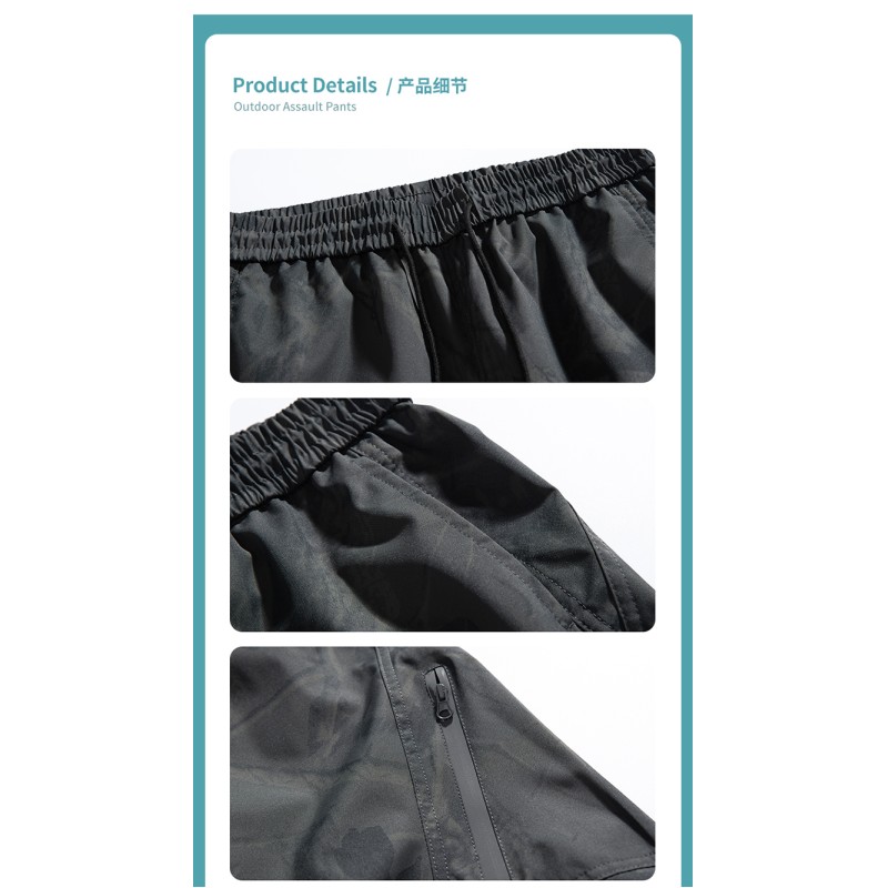 Men's Lightweight Outdoor Three Proofing Breathable Cargo Pants American Style Commuter Casual Long Durable Water Resistant