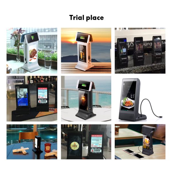 8" Battery Powered Self Service Touch Screen Kiosk With Body Sensor