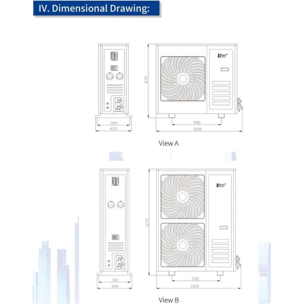 3P Commercial Parallel Compressor Condensing Air Cooler Unit For Cold Room