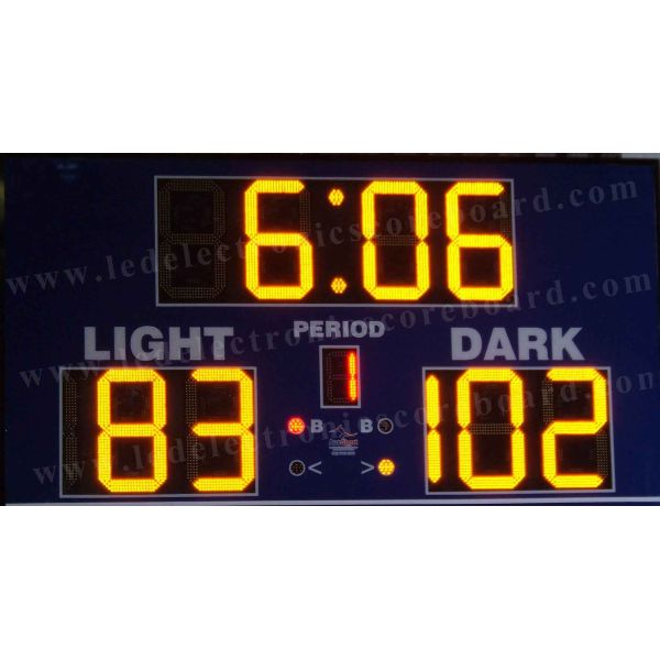 110V ~ 250V Basketball Game Clock , Electronic Basketball Scoreboard With Shot Clock