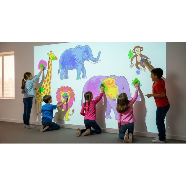 Interactive Wall Projection Painting Game for Kids – Create & Play!