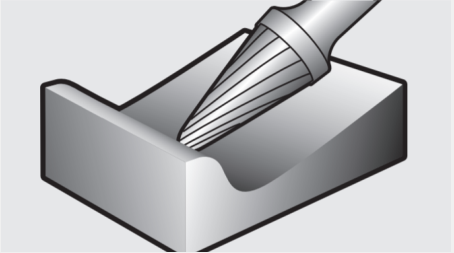 SL-5M Power Industry Carbide Rotary Burr for Insulating Material Processing with 16mm Cut Diameter and Single Cut Design