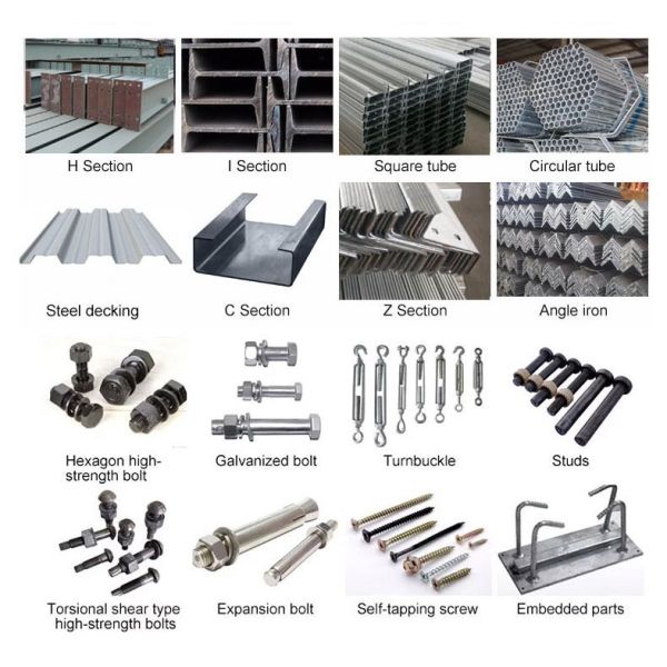 XDEM Prefabricated Light Steel Structure Storage Warehouse Buildings Workshop Villa Greenhouse