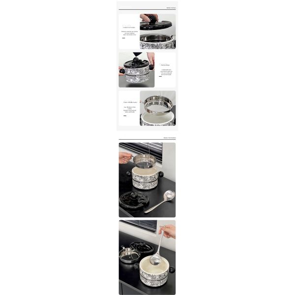 Rotundity Ceramic Tea Coffee Candy Container with Classical Design and Microwavable