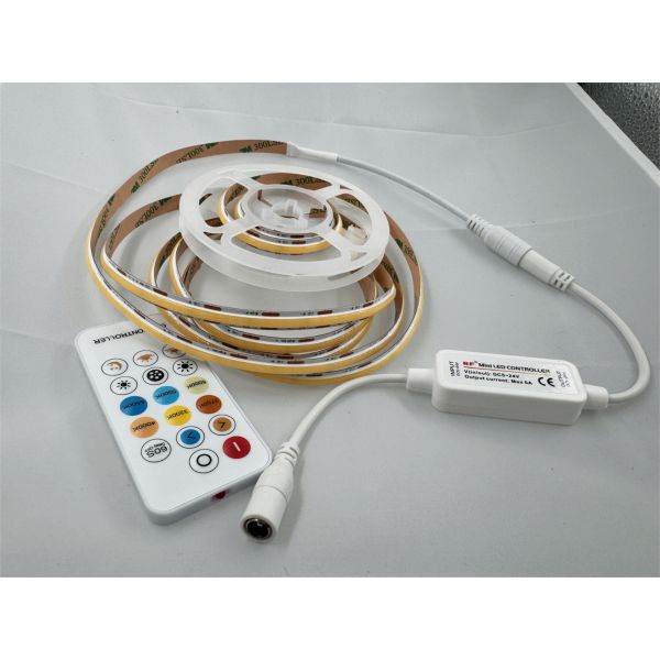 560LEDs COB LED Strip 90 CRI CCT Flexible COB 3M With Adapter And Mini RF Controller