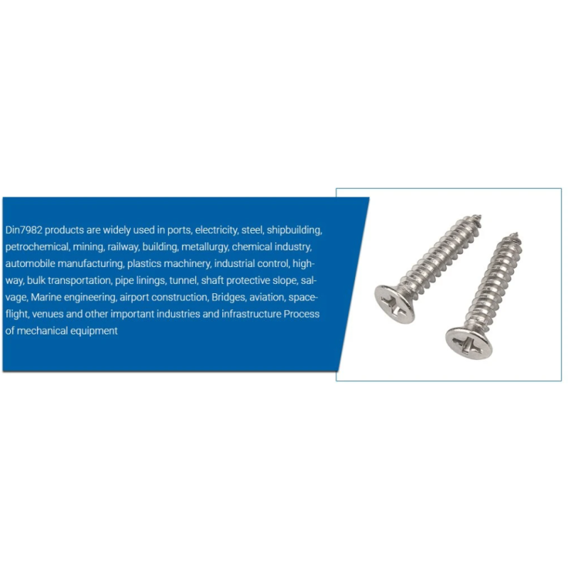 DIN7982 Countersunk Head Cross Drive Self Tapping Screws