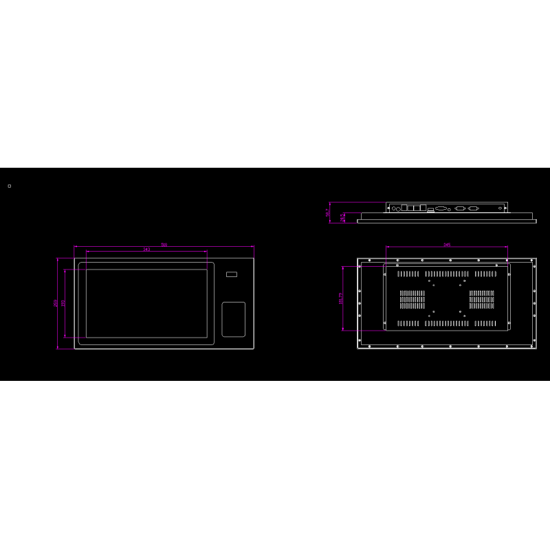 Widescreen 15.6 Inch Industrial Touch Panel PC RFID QR Corde Scanner 3G Available