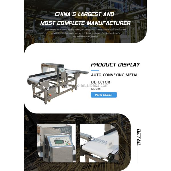 Online Industrial Needle Metal Detector Inspection Equipment System JZD-366