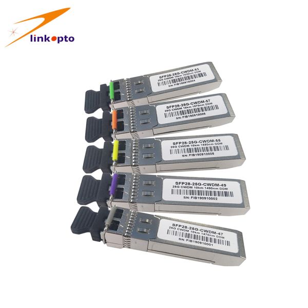 DWDM 10G SFP+ Module 25Gbe SFP28 10KM Optical Transceiver Dual LC Receptacles