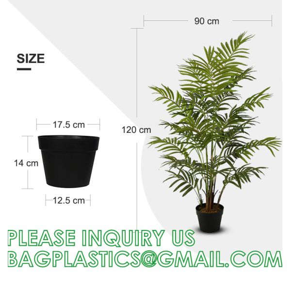 1.6m For Decoration Bonsai Artificial Fishtail Palm Plant, Artificial Tree Fake Potted Simulation Tree Nordic Style