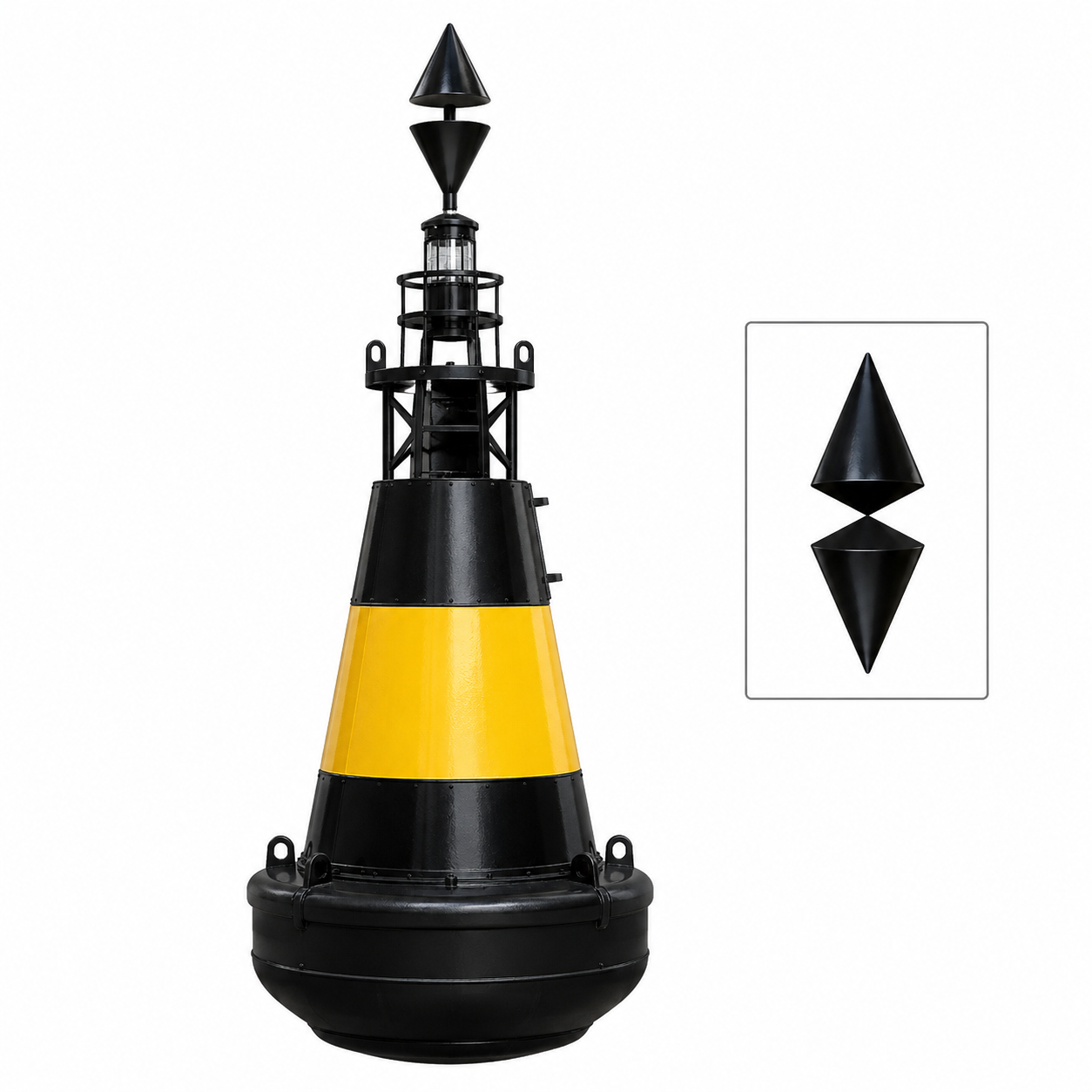 2400 mm High-Buoyancy Polyurethane Elastomer Navigation Buoy for Channel and Offshore Marking