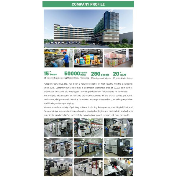 Flexible Packaging Food Grade Kale Chip Wrapper Packaging Snack Packaging Material Roll Film