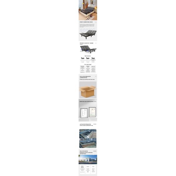 Black Intelligent Folding Adjustable Bed Remote Control With 3 Adjustable Positions