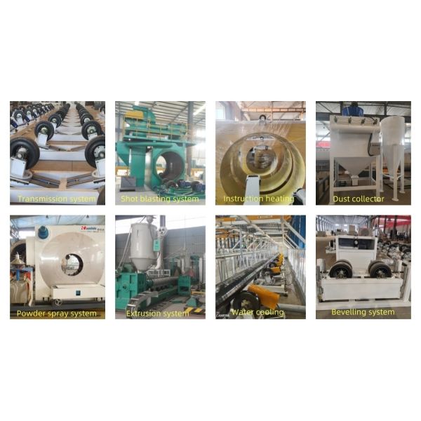 Automatic 3LPE Coating Pipe Production Line with Touch Screen Control