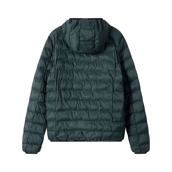 Men's Lightweight Down Puffer Jacket with USB-powered Heating Water-resistant Windproof Hood
