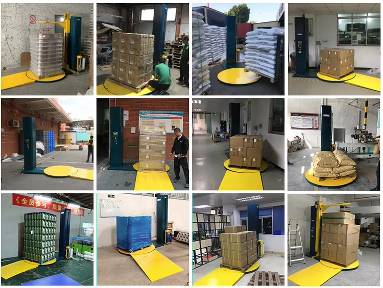 Full-automatic Carton Large Packaging Tray Packaging Scale With Tray Winding And Bundling Stretching Film Turntable