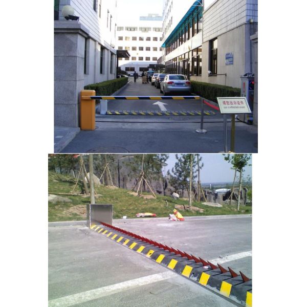 Steel Tyre Spike Barrier Hydraullic Anti Terrorist Safeway System For Road Safety